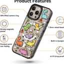 Magnetic for iPhone 16 Pro Magsafe Case Cute - Durable Shockproof 6.6 ft Drop Impact Phone Case - Black Funny Baby Dinosaur Design for iPhone 16 Pro 6.3"