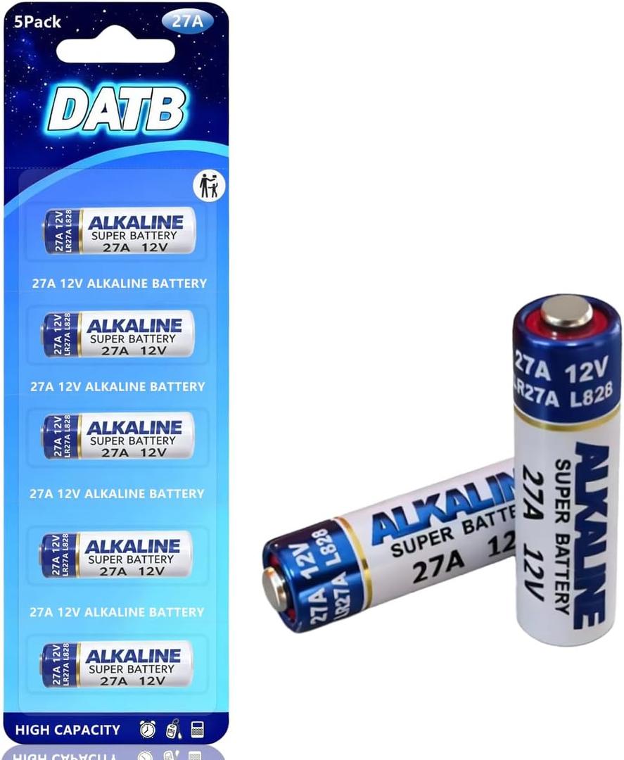 2 x DATB 27A 12V Battery 5 Pack,G27A MN27 CR22 A27 12 Volt Alkaline Battery