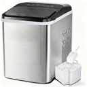 35 Pound Nugget Ice Machine,Ready in 8 Mins, Compact & Portable, Self-Cleaning Sonic Ice Maker with Ice Scoop&Basket, Perfect for Home/Party/Travel/Camping/Bar