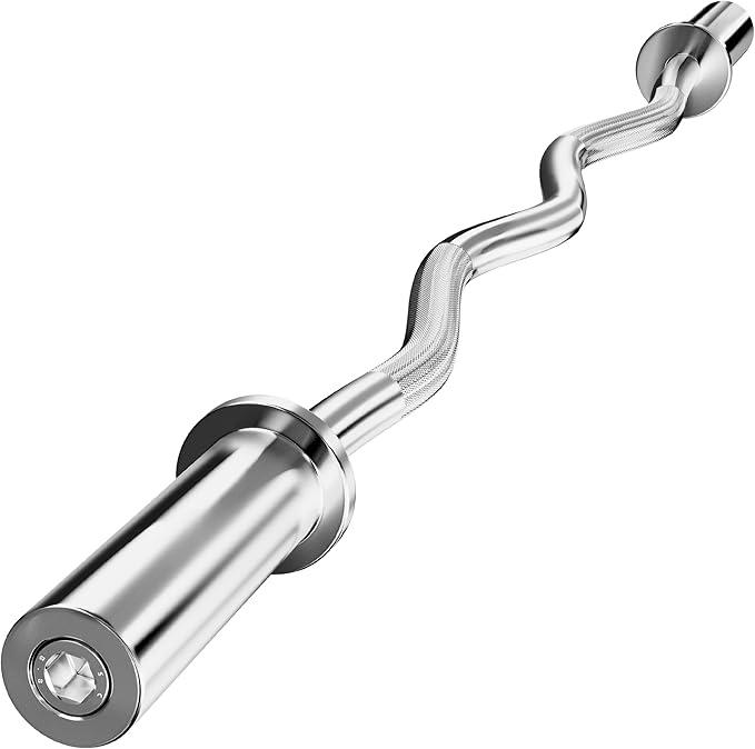 Curl Bar Olympic Barbell EZ Bar 330LB/700LB/1000LB/1500LB for Biceps Curl, Squat, Weightlifting
