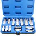 DPTOOL 3/8" 1/2" Drive Diesel Injector Fuel Line Socket Wrench Set, Metric 8-22mm Flare Nut Socket Set, 14 piece 5-Point Avoid Wire Nut Socket for Wired Temperature Sensor, Thermo Switch, etc