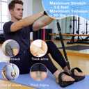 Upgraded Pedal Resistance Band with Handle - Fashion Puller Exercise Tool, Thickened Built-in Latex Tube Pedal Resistance Device & Soft Nitrile Rubber Anti-Slip Footrest for The Core/Arms