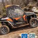EMIMOTO Soft Upper Doors with Zippers Compatible with CFMOTO ZForce 800 EX/Trail 19-22/1000 18-19 UTV Cab Enclosure Fits Windshield and Side Mirrors Upper Doors Soft Side Doors