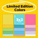 Post-it Super Sticky Notes, Limited Edition Color Collection, 3x3 in, 15 Pads/Pack, 45 Sheets/Pad (7.9" x 11.9")