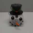 Starsoul 2 Pack Snowman Solar Lanterns, Christmas Outdoor Hanging Lantern Waterproof Decorative Snowman Lights Decor for Garden, Patio, Yard, Porch, Xmas Holiday Party Decor (Pinecone)