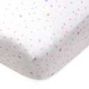 HonestBaby unisex-baby Fitted Crib Sheets Set Standard Mattress, 100% Organic Cotton Baby Boys, Girls, Neutral, 1 Pack - Light Blue, One Size