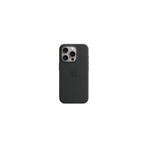 Apple iPhone 15 Pro Max Silicone Case with MagSafe: Lightweight Phone Case, Wireless Charging Compatible, Smooth Matte Finish; Black