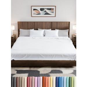 Wyoming King Sheet Set 84 x 84  Luxury 4 PC Emperor Wyoming King Sheets for Superior Comfort  16 Deep Pocket Fitted Wyoming King Sheets  Premium Softness, Durable, Breathable, Wrinkle-Resistant (01- White)