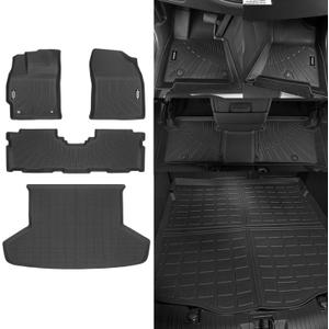 Custom Fit Floor Mats for Toyota Prius V 2012-2017, All Weather TPE Floor Liners with Trunk Mat, Odorless Full Set Interior Accessories