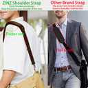 ZINZ Shoulder Strap 58" Ultra-Thick Fixed Padded and Adjustable Buckles Crossbody Strap for Briefcase Laptop Bag Luggage