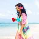 PRETYZOOM 10Pcs Artificial Hibiscus Flowers Only- 3.9'' Hawaiian Tropical Silk Flowers for Luau Party Decorations - DIY Hair Accessories, Beach Wedding Table Decor, Single Side (8X8CM)