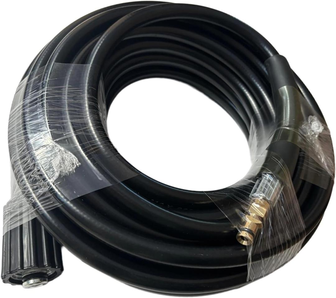 50FT 5800Psi High Pressure Water Hose Extension and Nozzle for Pressure Washer Durable Cleaning Rubber Pipe Fit for Karcher K2 K3 K4 K5 40Mpa Replacement Parts