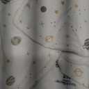 SwaddleMe by Ingenuity Monogram Collection Baby Swaddle, 100% Cotton, Improves Sleep & Calms Startle Reflex, 0-3 Months, Pocket Fold Design for Easy Changes, 1.0 TOG, 1-Pack - Sunset Space