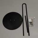 Paper Towel Holder for Kitchen, Black Powder Coated Steel, 2.4 lb Extra Heavy Base for Stability, Easy Assembly, Free-Standing Paper Towel Stand, Minimal Scandinavian Design