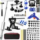 Dent Puller Kit for Car, Paintless Dent Removal Kit with Lightweight Dent Lifter, 2-in-1 T-bar Puller, Rubber Hammer Kit & Versatile Suction Cups for Auto Body Dent Repair Hail Damge or Door Dings