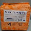Pura Size 4 Eco-Friendly Diapers (18-31lbs) Totally Chlorine Free (TCF) Hypoallergenic, Soft Organic Cotton, Sustainable Comfort, up to 12 Hours Leak Protection, Allergy UK, 22 Diapers (Pack of 1)