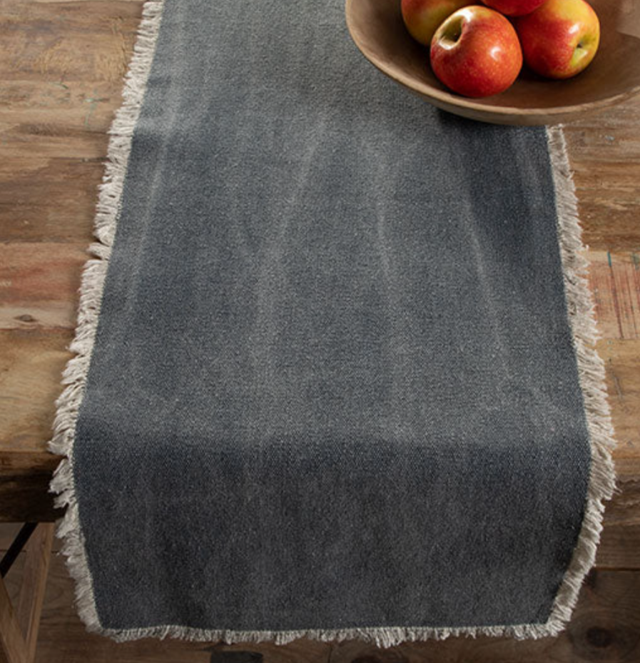 Lintex Lines Denim Stonewash Table Runner 13"×72"