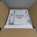 Furologee White Nightstand with Fabric Drawer, Small Side Table for Small Spaces, 2 Tiers Storage Shelves End Table, Night Stand for Living Room, Bedroom, Dorm (1)