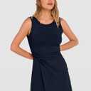 ANRABESS Womens Summer Dresses 2026 Bodycon Sleeveless Romper Skort Twist Waist Night Out Vacation Mini Dress Built in Shorts, XL