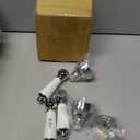 Enhon 3 Pcs Handle Set, Compatible with Price/Pfister Shower Valve, Hot Cold and Diverter Handle, Fits 12 Point Broach Stem, Chrome Finish White(Lever)