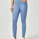 IUGA Stretchy Jeans for Women High Waist Jeggings Tummy Control Skinny Jeans Pull on Leggings with Pockets Trendy Casual (Blue, M)