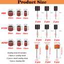 Sanding Drum Set for Most Rotary Tools-Includes 138 Aluminum Oxide Drum Sander Sanding Sleeves (80,120,240 Grit),12 Drum Mandrels and 9 Sanding Bits,Sanding Bits Tool Accessories with Box
