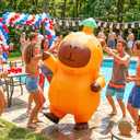 Rysotowy Inflatable Capybara Costume for Adults Funny Blow Up Animal Suit Full Body Halloween Cosplay Dress Up Party Outfit