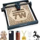 WIZMAKER Laser Engraver, 7w Wood Engraver, 300x300mm Carving Area, 10000mm/min Processing Speed, Compatible with Lasergrbl&Lightburn, Class 4 Safety Level, Suitable for Home/Studio/Entrepreneur