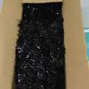 Santanelo 4ft Lighted Halloween Black Christmas Tree, Artificial Christmas Tree with Lights,Small Snowy Artificial Xmas Tree for Home, mini Table Tree not pre lite,Shops and Holiday Decoration