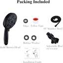 Matt Black Shower Head with Handheld Spray High Pressure-Multifunction Strong Flow Rain Massage Showerhead with Extra long Hose and Adjustable Overhead Holder La Mejor Regaderas Modernas Para Ducha