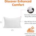 Amazon Basics Down Alternative Bed Pillow, Medium Density for Back and Side Sleepers, Queen - Pack of 2, White, 30 in L x 20 in W