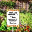 Do Not Pick fruit yard Sign With Stake,Protecting Fruits Yard Sign,Garden Sign With Stake Garden Farm Decor Fence Yard Outdoor For Private property(8x12in)