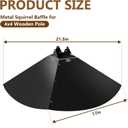 Metal Squirrel Baffle for 4x4 Post,Outdoor Squirrel Guard for Wooden Trunk Pole