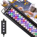 hygger 18W 24/7 Lighting Aquarium LED Light, Sunrise-Daylight-Moonlight Mode and DIY Mode, Adjustable Timer Adjustable Brightness Fish Tank Light with Extendable Bracket 7 Colors for Planted Tank