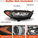 labwork Headlights Assembly Replacement for Fusion 2013 2014 2015 2016 4Door Sedan Halogen Models Front Lights HeadLamps Projector Chrome Headlights Driver and Passenger Side
