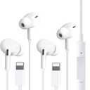 Official Certified Earphone 2 Pack Wired Headphones for iPhone, Earbuds Built-in Microphone & Volume Control, Compatible with iPhone 14/13/12/11/XR/XS/X/8/7/Pro/Pro Max