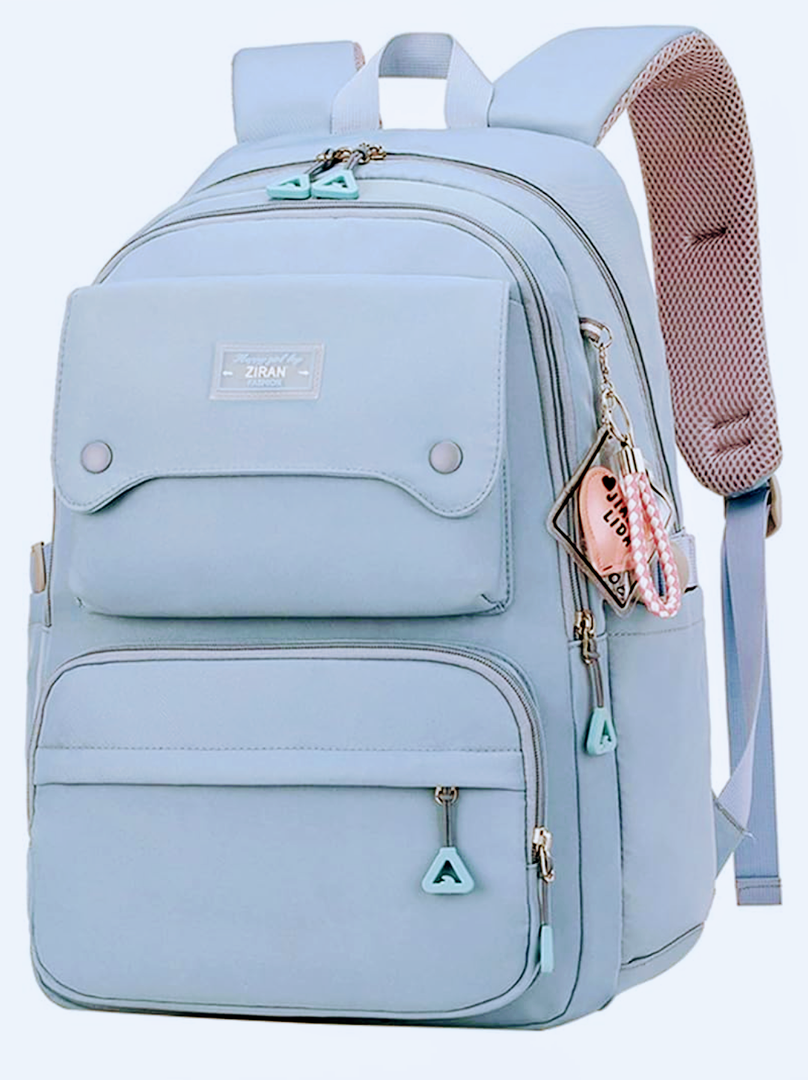 JiaYou Teen Girls Casual Backpack High Middle School Daypack Women Daily Travel Laptop Bag (1# Blue, 26 Liters)