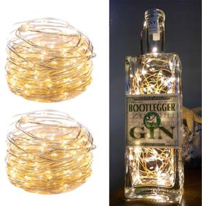 2Pack Fairy Lights Plug in, 33Ft 100 LEDs Waterproof Silver Wire Firefly Lights, Adaptor Included, Starry String Lights for Wedding Indoor Outdoor Christmas Patio Garden Decoration, Warm White