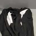 SweatyRocks Men's Button Down Dress Shirt Long Sleeve Business Casual Work Shirt (Large, Black and White)