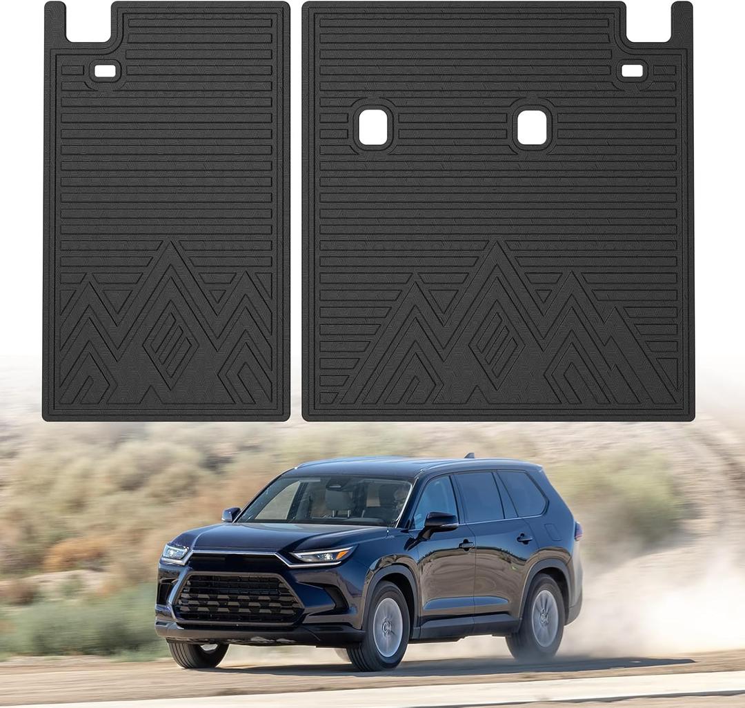 Mixsuper Liner Backrest Mat for Toyota Grand Highlander 2020-2025, Trunk Backrest Mat for Grand Highlander 3rd Row Accessories Rear Cargo Back Seat Cover Protection Black
