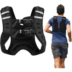 Weighted Vest for Men WorkoutStrength Training Weight Vest for Men and Women, Workout Equipment for Training,Running,Jogging,etc - 8lbs,12lbs,16lbs,20lbs,25lbs,30lbs (20LBS (9.1KG), black)