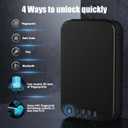 Gun Safe, Biometric gun safes for handgun, Portable Car Pistol Gun Safe Pistol with Keys Keypad and APP Control Hand Gun Lock Box, small safe for Home Bedside Car Wild camping