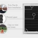 Redi Shade No Tools Original Blackout Pleated Paper Shade Black, 36" W x 72" L, 6 Pack