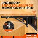 E Track Shelf Bracket, 14" Foldable 2 Pack Steel for Trailers/Vans | Double-Joint Design, Stable & Secure. Foldable, Saves Space. 100lbs Capacity. Steel, Rust-Proof.Easy Install on e-Track Rails