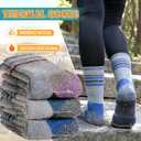 SeeyAN Merino Wool Hiking Socks Womens Mens Thermal Winter Boot Thick Cushion Warm Crew Socks 3 Pairs (M)