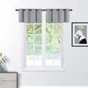 PI Blackout Closet Curtains,Grommet PRICACY DUSTPROOD Closet Door Curtain,Divider Curtain for Bedroom Room/Storage/Interior Room(Light Grey, W42XL80)