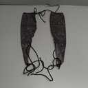 Rave Fingerless Rhinestone Gloves Fishnet Long Arm Sleeves for Women