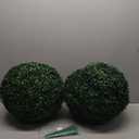 2 PCS 14 Inch Artificial Plant Topiary Ball Faux Boxwood Decorative Balls for Backyard,Balcony,Garden,Wedding DCor