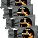 Wohohoho Outdoor Faucet Covers for Winter, 4 Packs Pro 10" H x 7" W Black Outside Faucet Cover Freeze Protection, Reusable Waterproof Insulated Spigot Cover, Thickened Garden Faucet Socks Hose Bibs