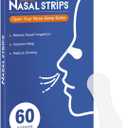 60Pcs Nasal Strips for Snoring, Nose Strips for Breathing, Snore Strips for Men & Women, Helps Reduce Snoring & Improves Sleep (Clear)